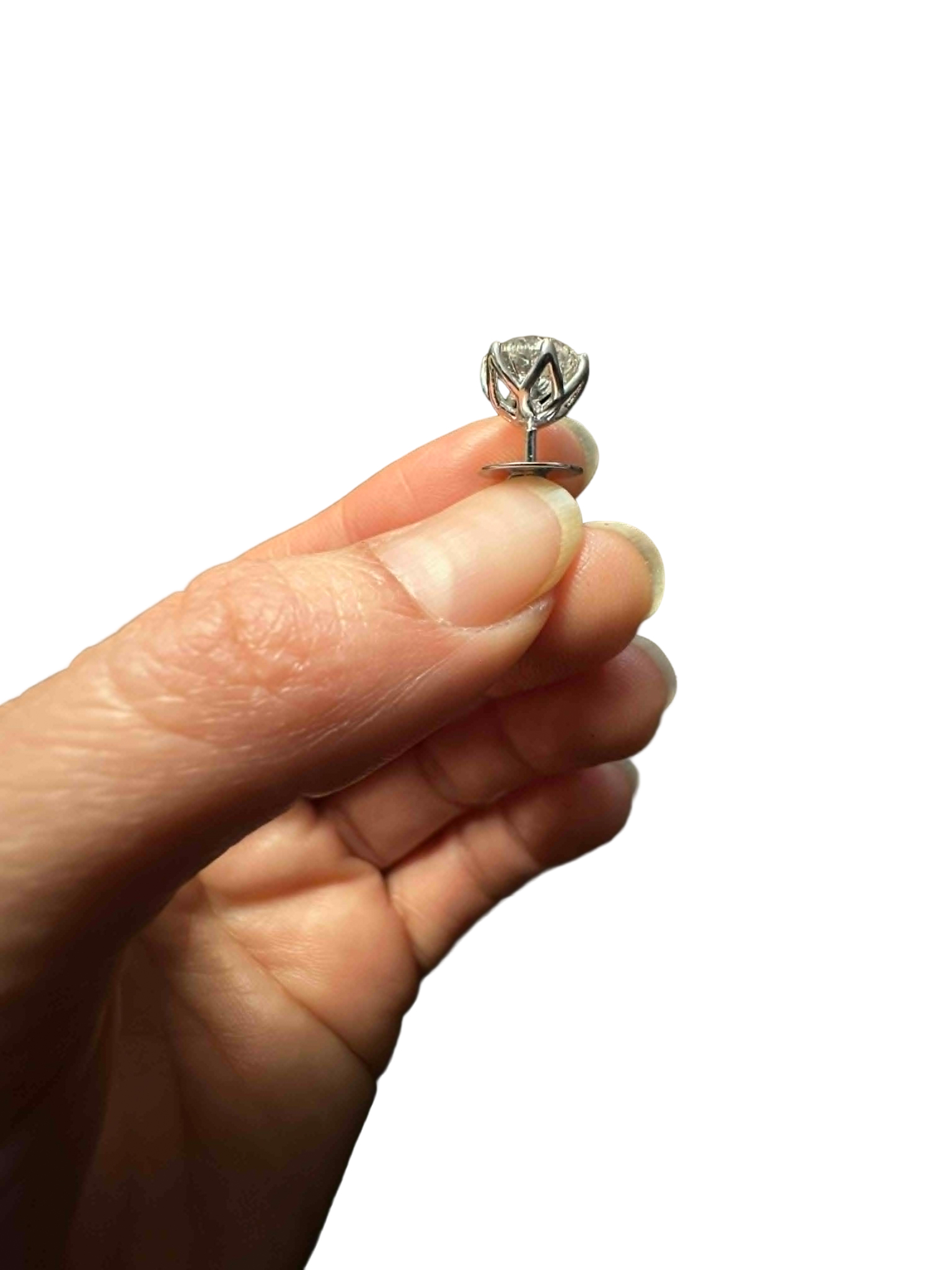 Diamond Stud Earring Detail