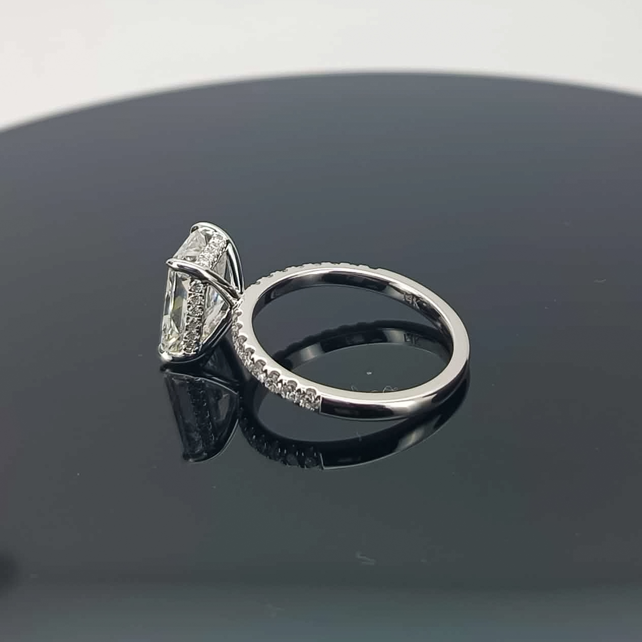 Radiant Cut Diamond Ring Side View